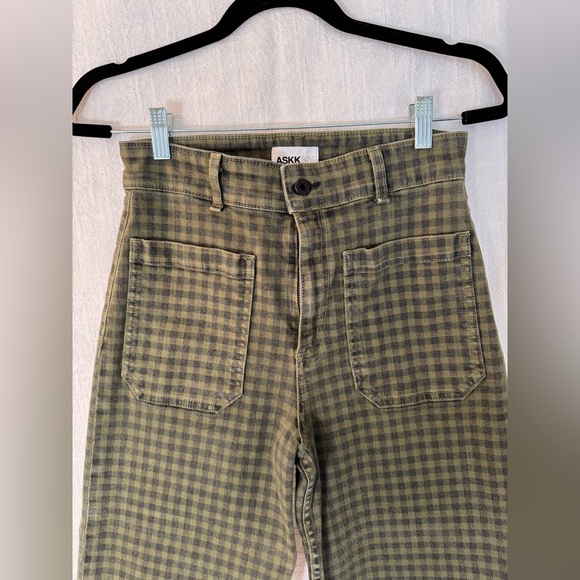 ASKK NY Olive Checkered Chinos - Picture 2 of 13